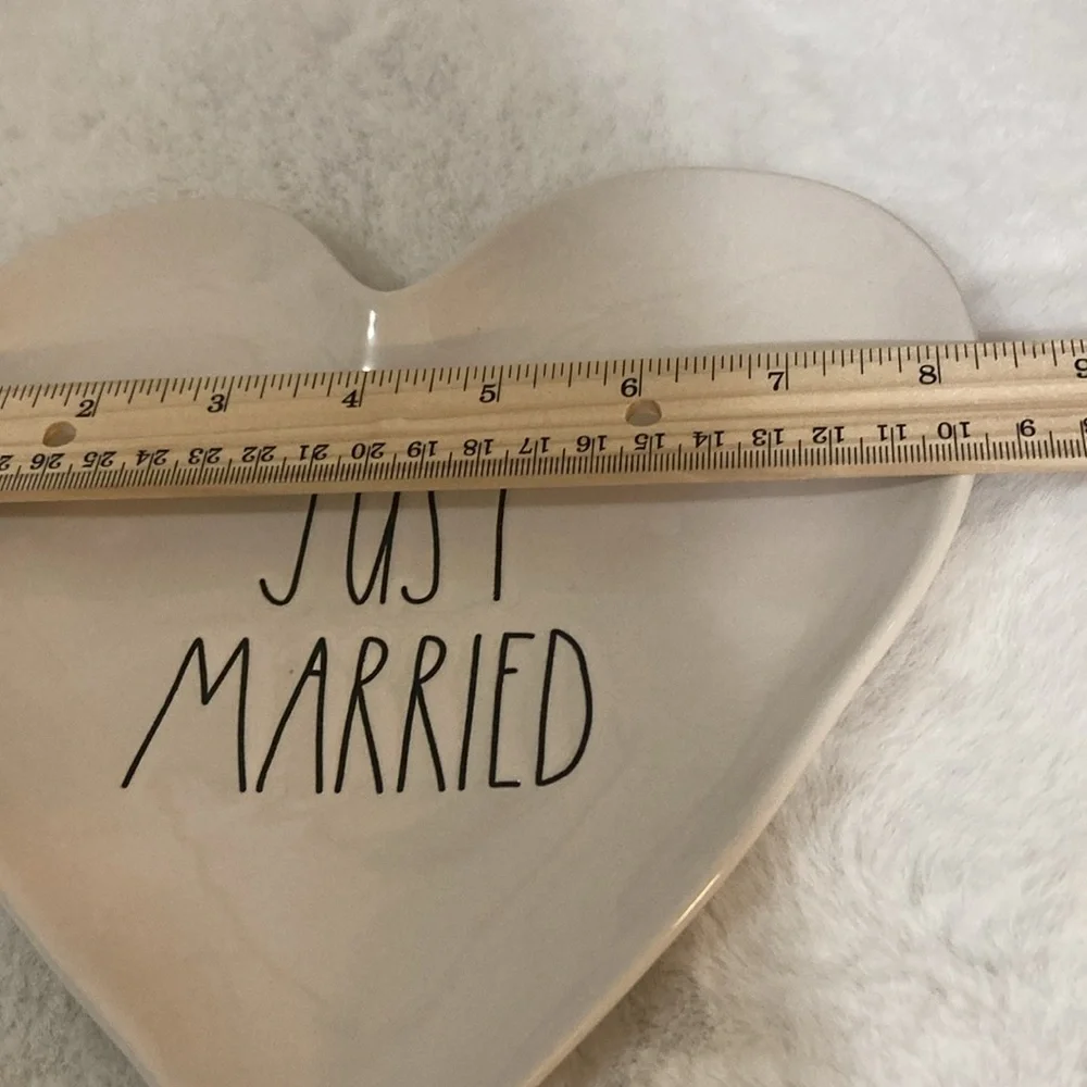 Rae Dunn Heart Shaped Just Married Plate